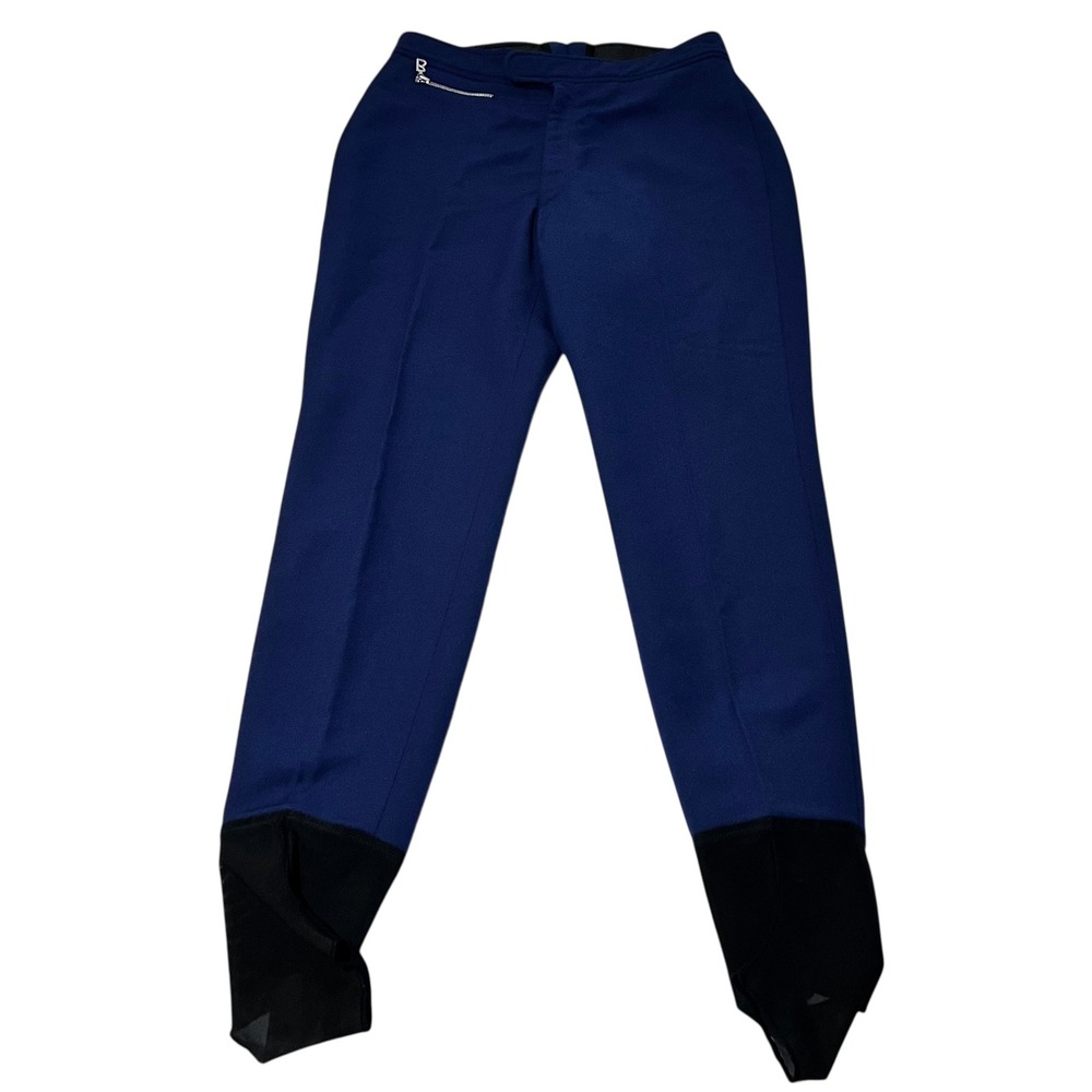 Bogner Snow Pants Womens Size 16 Long Navy Blue Stirrup Ski‎ Pants USA Made